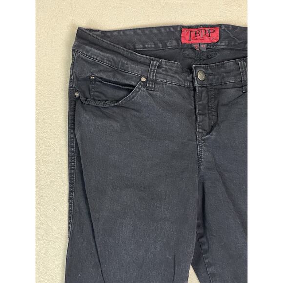Tripp Nyc Jeans Womens 14S Black‎ Curve T Back Skinny 5 Pocket Zip Fly Denim - Picture 3 of 13